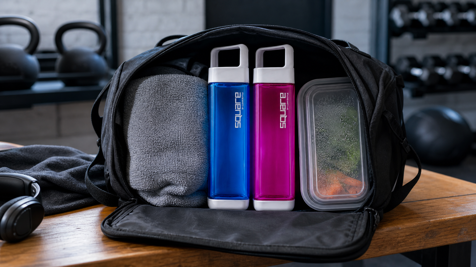 Why a Square Water Bottle Beats a Round One for the Gym Bag, the Car, and the Desk